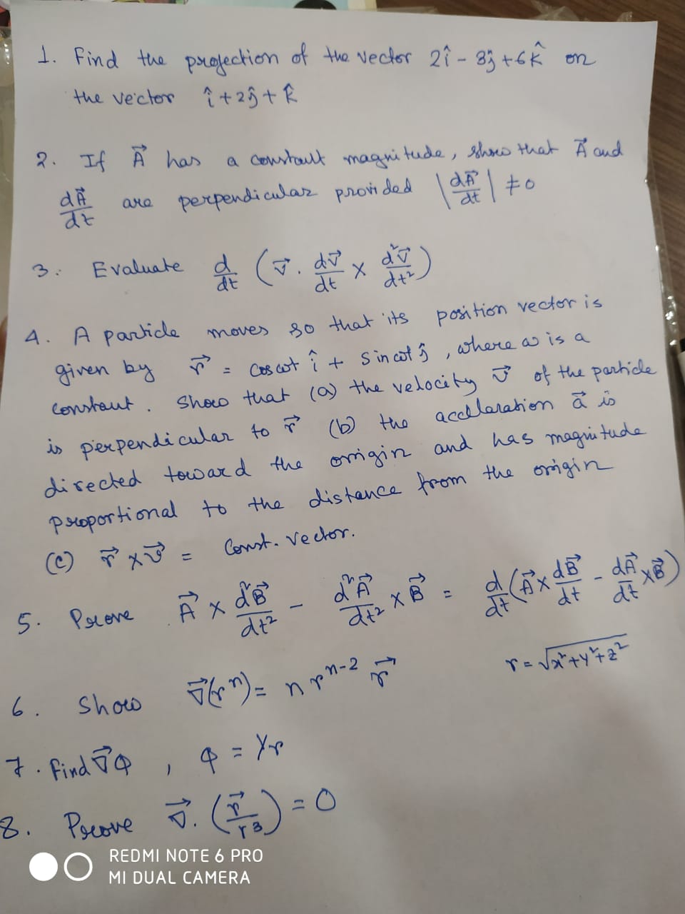 Question image for Determine angle a,b,c which vector r mix with pos